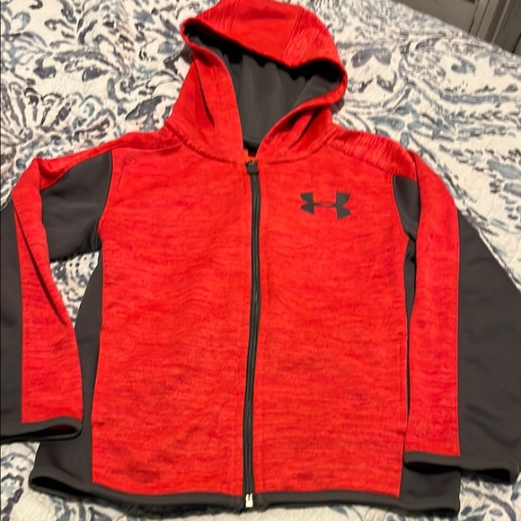 Under Armour Other - Under Armour Vibrant Red and Charcoal Hoodie
